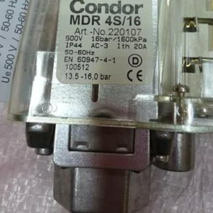 Pressure Switch Condor MDR.4/16 Bar Otomatis Pompa Air Made in Germany