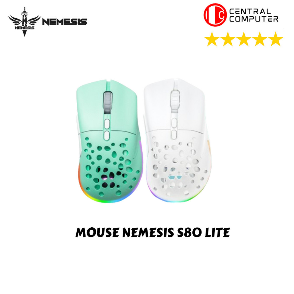 Mouse Gaming Wireless NYK Nemesis S80 Lite Blackmoon / NYK S80 Lite Hijau
