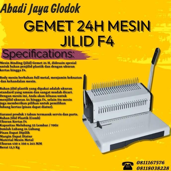 

Gemet 24H Mesin Jilid F4