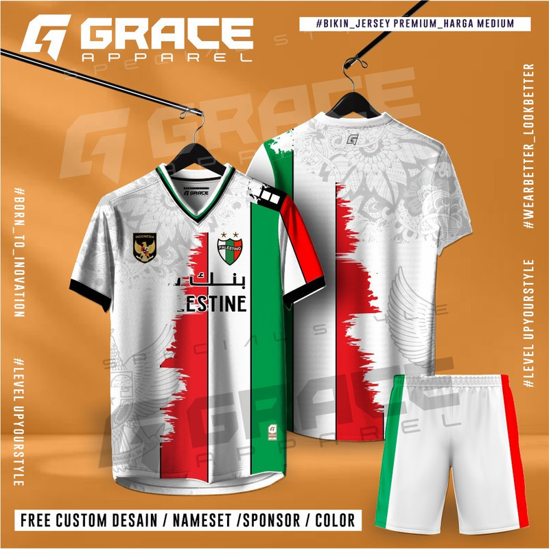 PREMIUM JERSEY FANTASI CLUB INTERNATIONAL PREMIUM JERSEY PALESTINA INDONESIA GARUDA