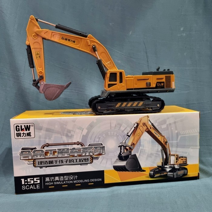 Diecast Excavator Beko konstruksi alat berat 1:55 GLW engineering