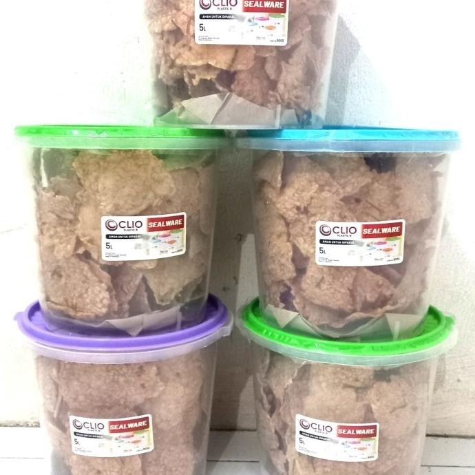 

keripik tempe daun jeruk kemasan toples 5l GT