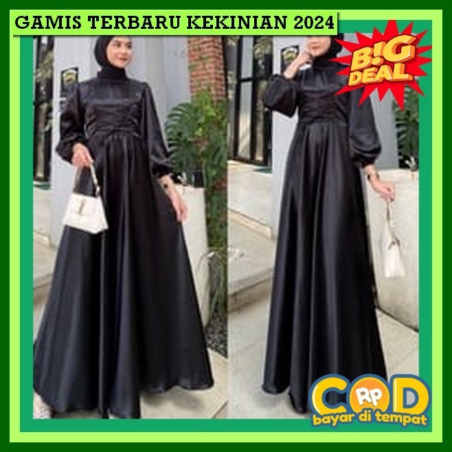 Gamis Lebaran 2024 Terbaru Remaja Dres Korean Style Hijab Gamsi Rayon Mmurahh Gaamis Aesthetic Gamis