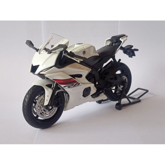 Diecast Motor Yamaha Yzf-R6 Putih Niatur Motor Sport Welly 1:12