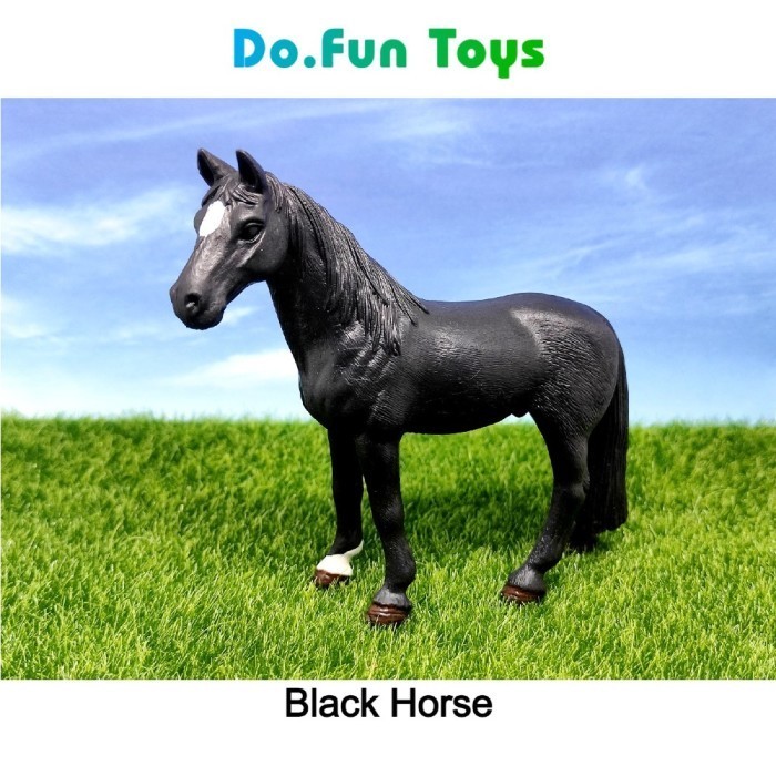 

BLACK HORSE ANIMAL FIGURE / MINIATUR MAINAN BINATANG KUDA HITAM