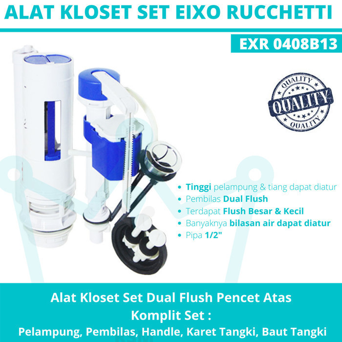 ALAT KLOSET SET UNIVERSAL EIXO PELAMPUNG PEMBILAS CLOSET MONOBLOK TOTO