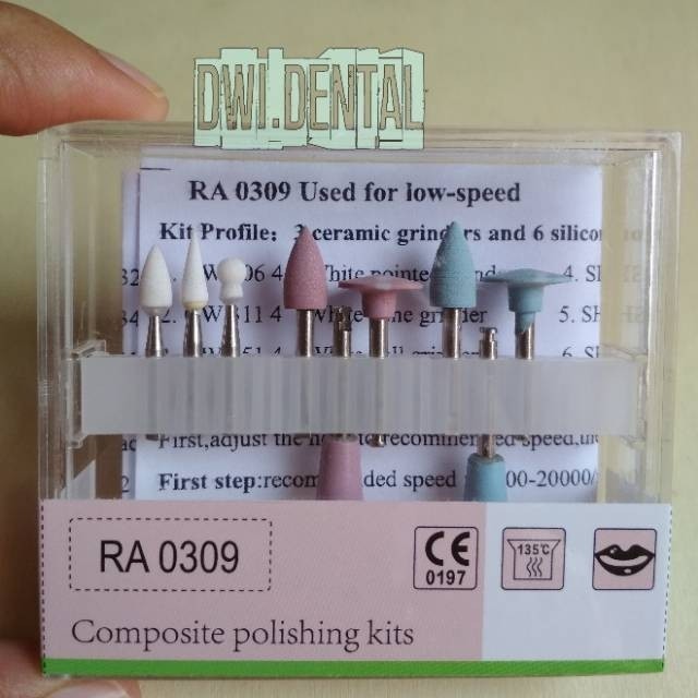 DENTAL BUR POLES KOMPOSIT LOWSPEED RA0309/ COMPOSITE POLISHING KIT BY