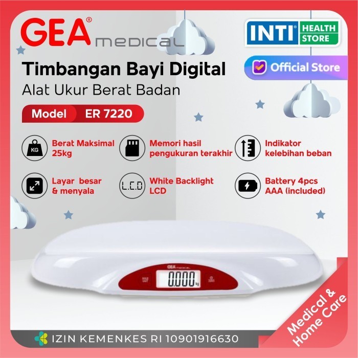 GEA MEDICAL TIMBANGAN BADAN BAYI DIGITAL ER 7220 ELECTRONIC SCALE