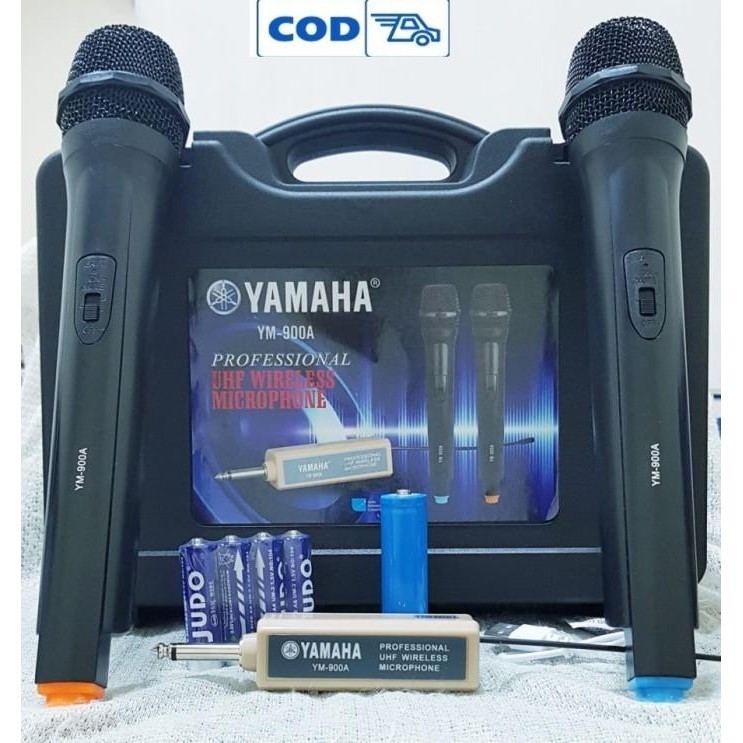 YAMAHA YM-900A UHF MIK/MICROPHONE DOUBLE WIRELESS RECEIVER CHARGHER