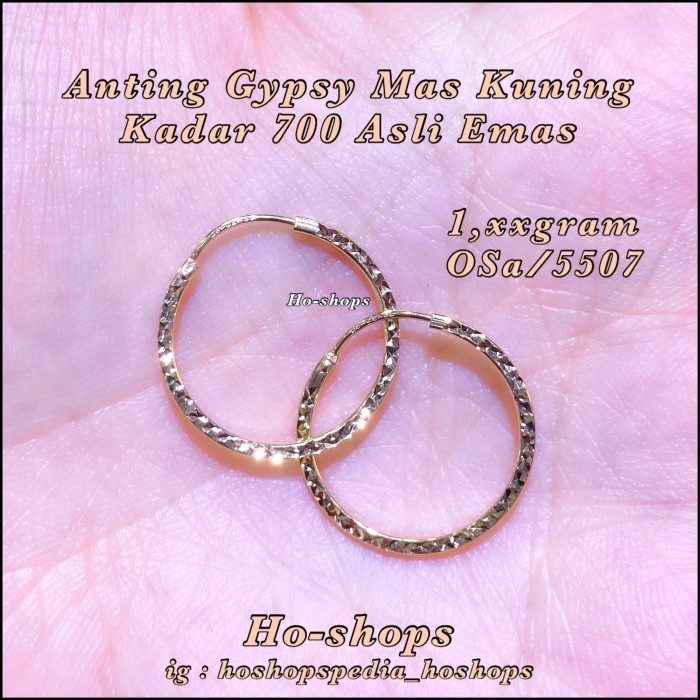 ANTING GYPSY MAS KUNING KADAR 700 ASLI EMAS