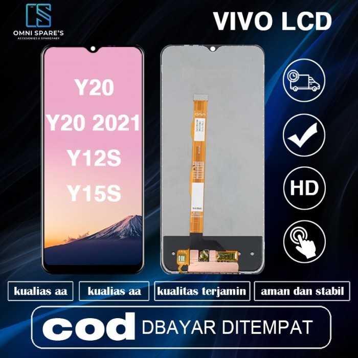 New Ori Lcd + Touchscreen Vivo Y20 (2027)/Y20 2021 / Y12S / Y15S Original