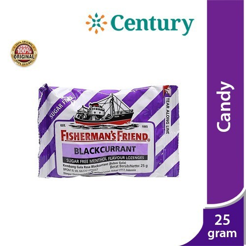 

Fisherman's Friend Sugar Free Blackcurrant/ Permen Pelega Pernafasan / Tenggorokan Gatal / Bau Mulut