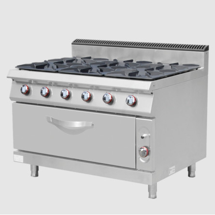 KOMPOR GAS DENGAN OVEN TIPE RQB-700-6S CROWN HORECA