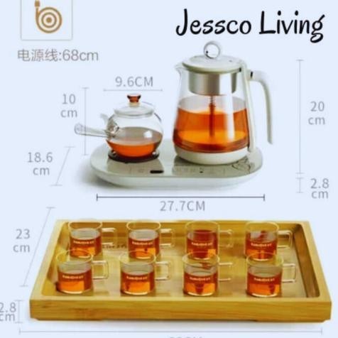 BEST SELLER  Teko listrik / pemanas air/ kettle kaca electric kamjove HF-585 teh TERLARIS