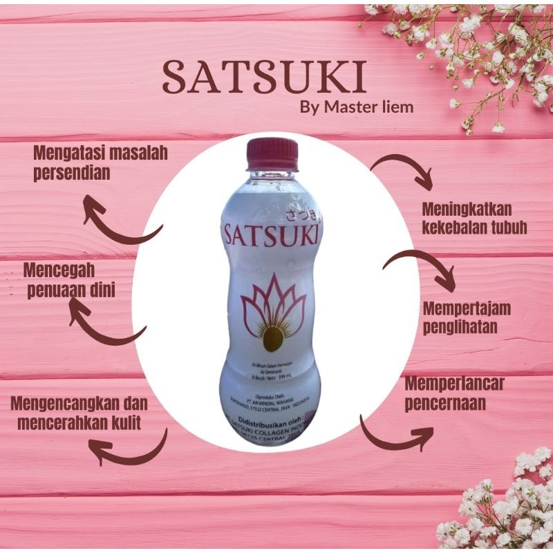 

satsuki collagen water by master liem 100% Ori