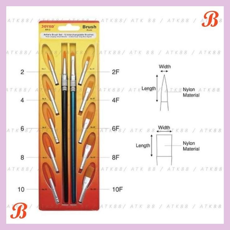 

| PGT | KUAS LUKIS JOYKO INTERCHANGEABLE BRUSHES SET BR-2