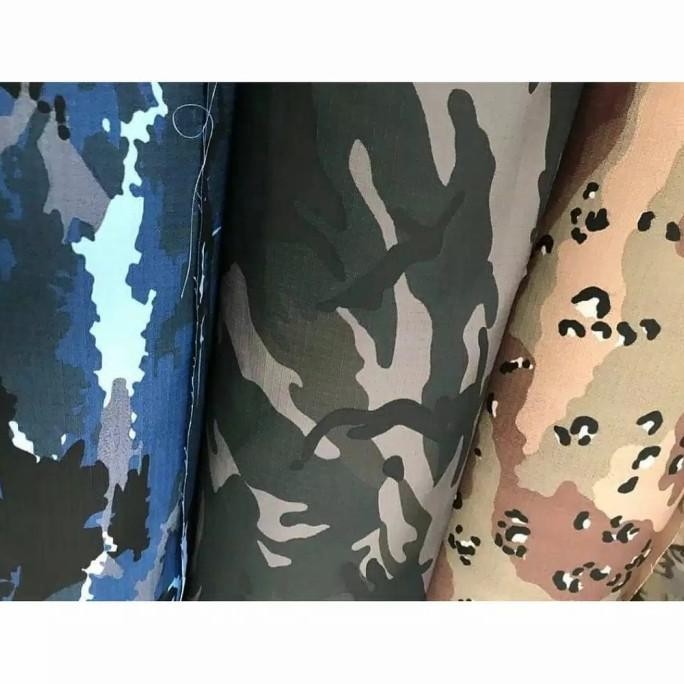 New Bahan Kain Army Loreng - Hitam putih ~