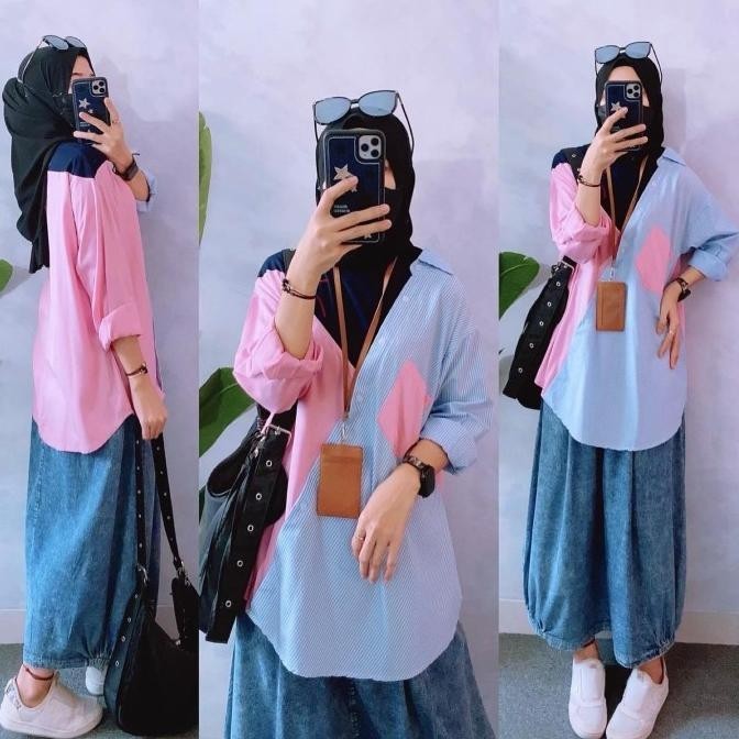 Demona Top Blouse Wanita Kemeja Wanita Blouse Muslim Atasan Wanita