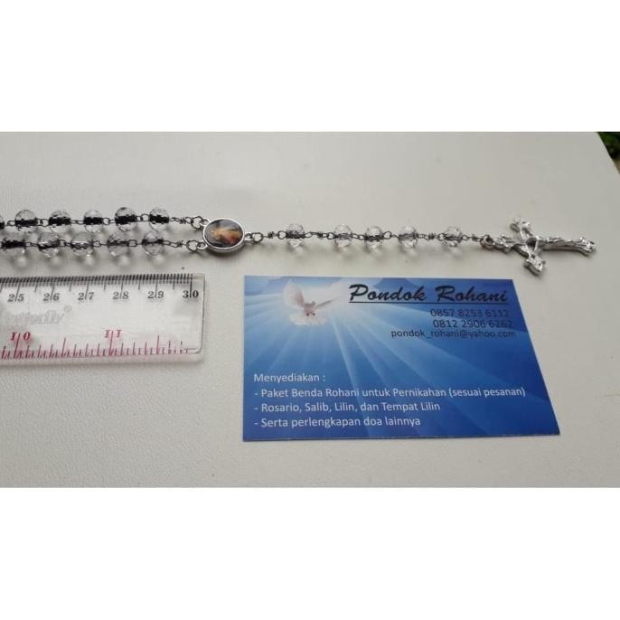 HAPPY SHOPPING Rosario Kristal Ceko Isi Warna Hitam TERLARIS