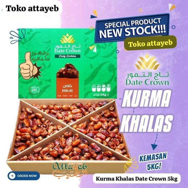 

Tersedia Promo!! Kurma Khalas Date Crown 5Kg Premium Fresh Kurma Paling Enak Kholas 5 Kg Lebih Lembut Dari Yg Lainya (Exp 2025)