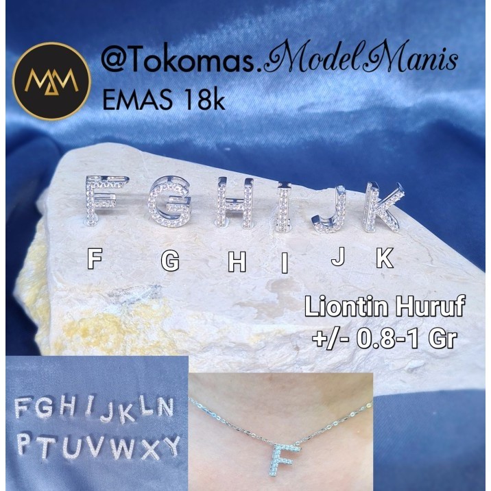 LIONTIN ALPHABET NAGITA EMAS 755 KADAR 18K