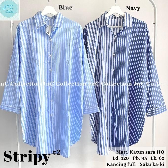Tunik Jumbo Terbaru Kekinian Ld 120 Motif Salur - Stripy