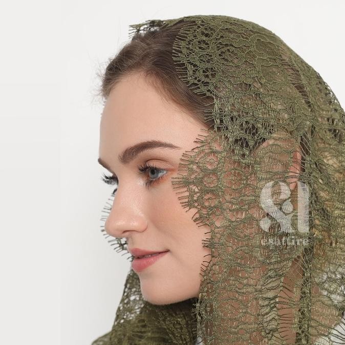 Kerudung Pashmina Hijab Lace Lebaran Instant Esattire