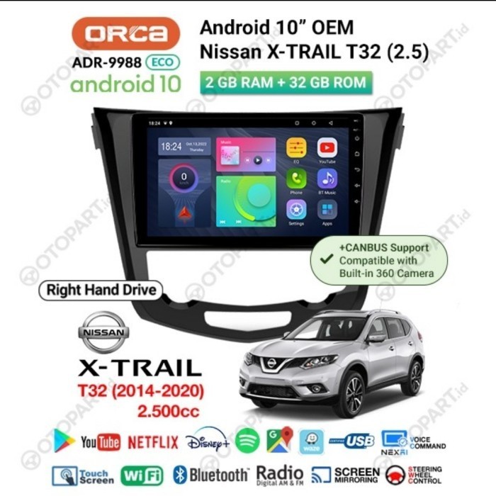 Ready Head Unit Tv Mobil ANDROID OEM NISSAN X-TRAIL