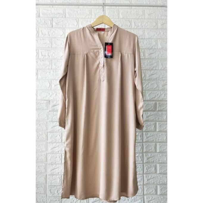 Tunik Polos Rayon Jumbo Cream