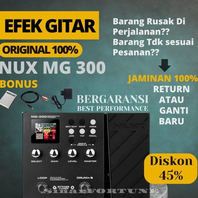 Efek Nux Mg 300 Effek Gitar Listrik Elektrik Original Nux Mg300 Asli
