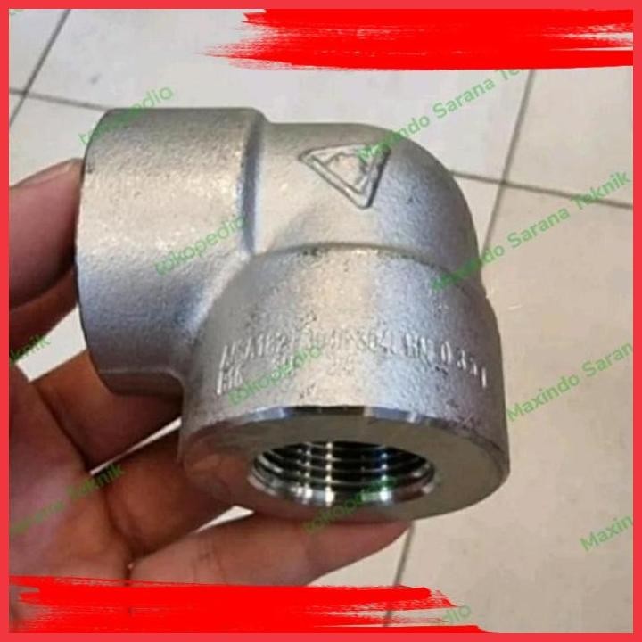 (MAXS) ELBOW STAINLESS 1/2" INCH SS304 CLASS 3000 NPT / KNEE SS304 #3000