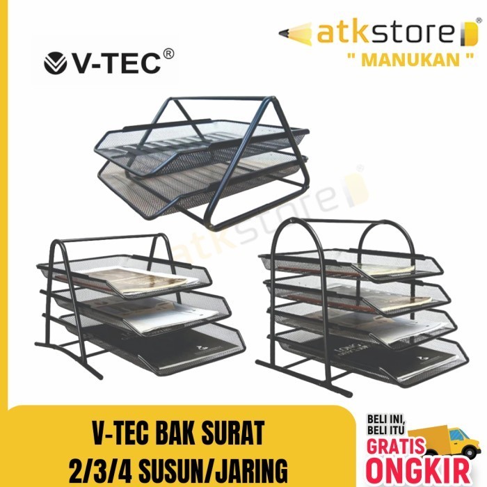 

V-Tec Document Tray / Bak Surat 4 Susun