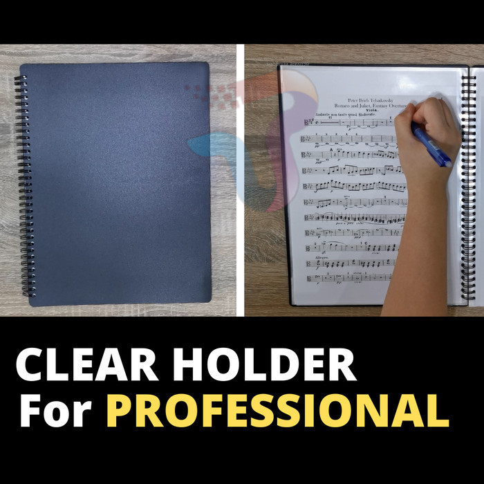 

Profesional Clear Holder Map Plastic Sleve untuk Musician / Arsitek A4