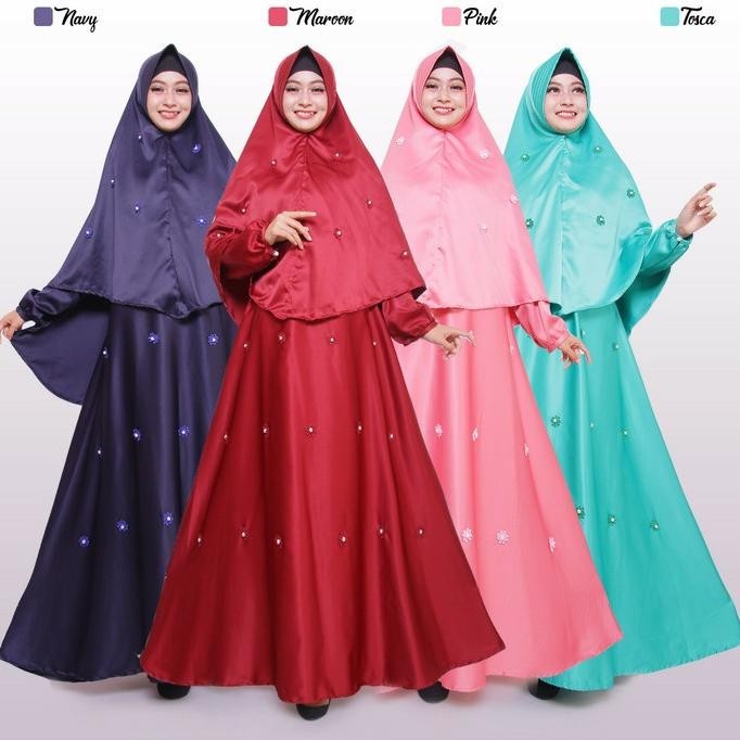 Gamis Syar'I Baru Maxmara Payet Jahit Plus Hijab