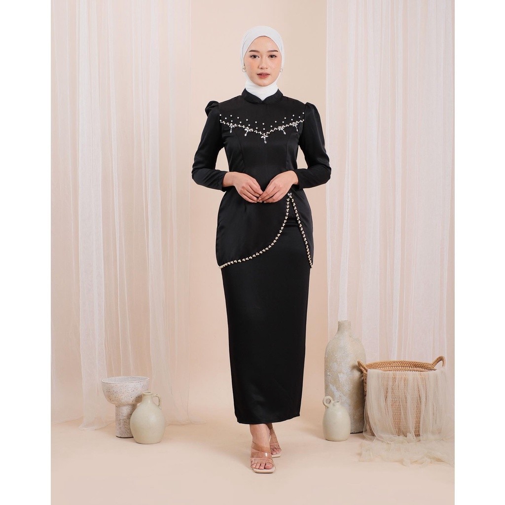 Jaiko Najwa Gamis Set Outer Marsela Spassy Outer Ceruty Tanpa Lengan Basic Dress Gamis Ori Gamis Kek