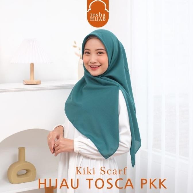 Jilbab Pkk Segi Empat Hijau Tosca Pkk Kerudung Hijab Pkk Polos Hijab