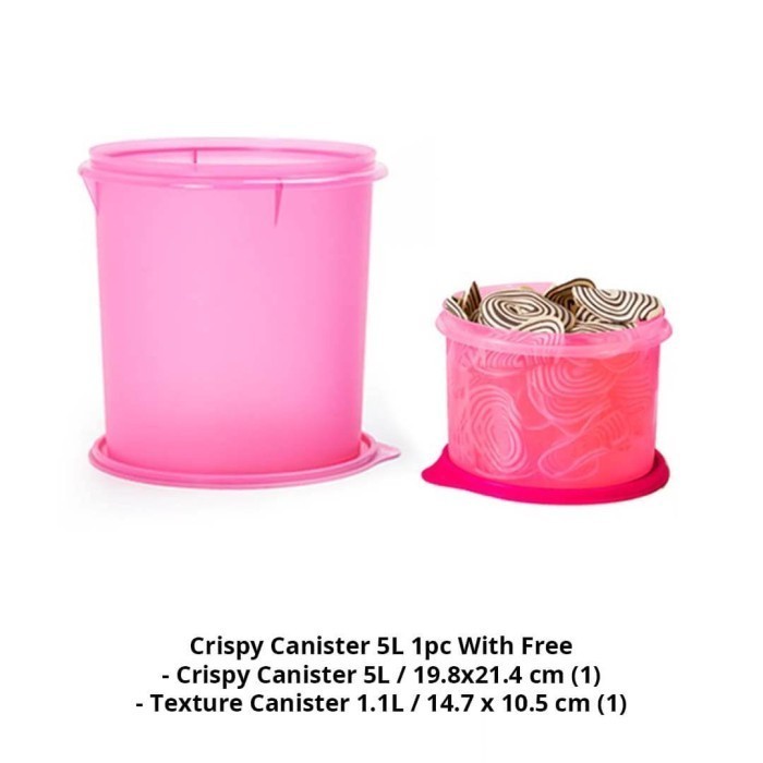Tupperware Crispy Canister Midi Canister 5L 1pc Toples Free [A08]