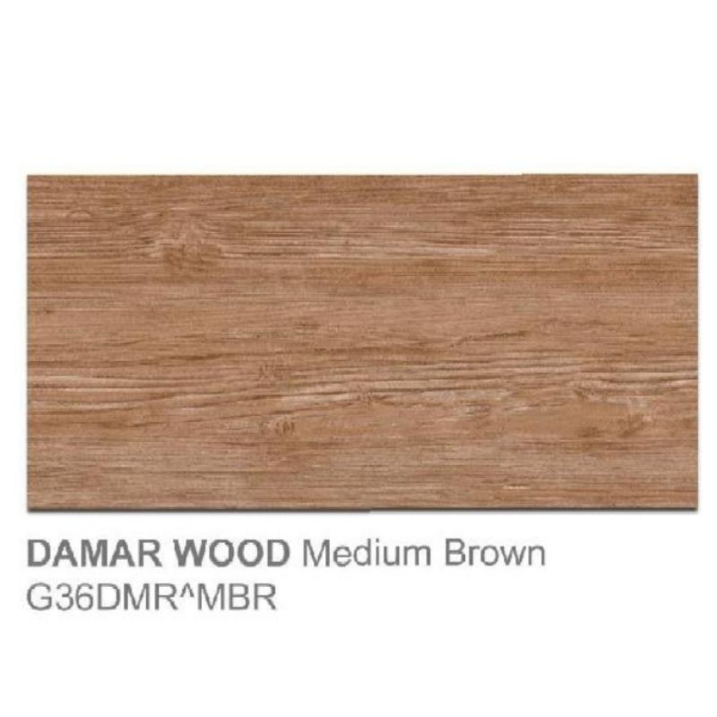 KERAMIK MATTE MOTIF KAYU DAMARWOOD MEDIUM BROWN UKURAN 30X60 BY ATENA