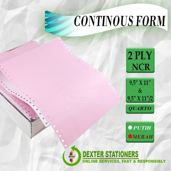 

Kertas Continous Form 2 Ply / Rangkap 3 9.5"X11" Cf K2 Kertas Komputer