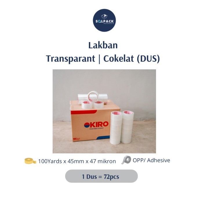 

Lakban Okiro 100 Yard - Bening/ Coklat (Dus)