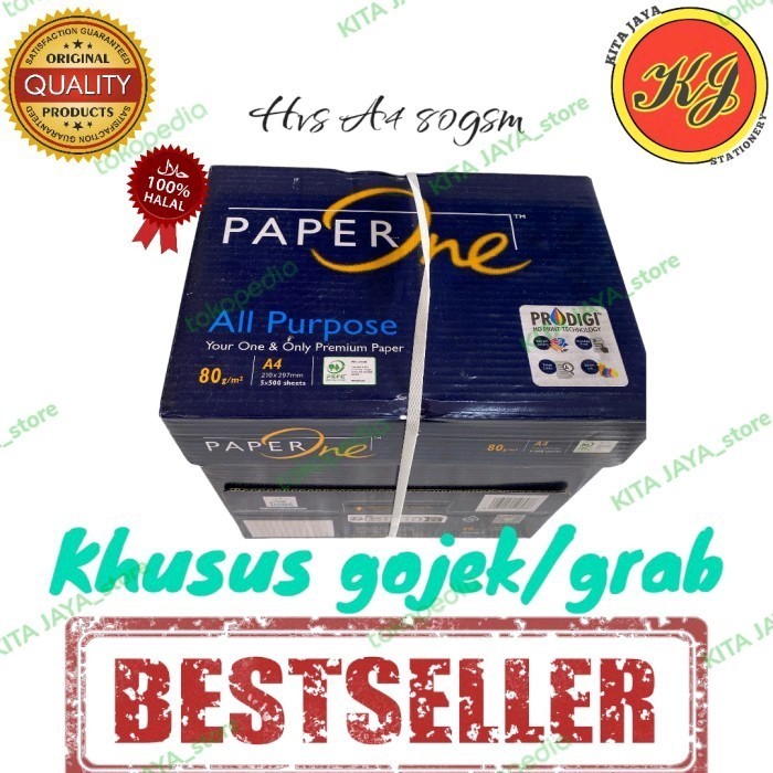 

Kertas Hvs A4 80 Gsm Paper One, 1 Dus