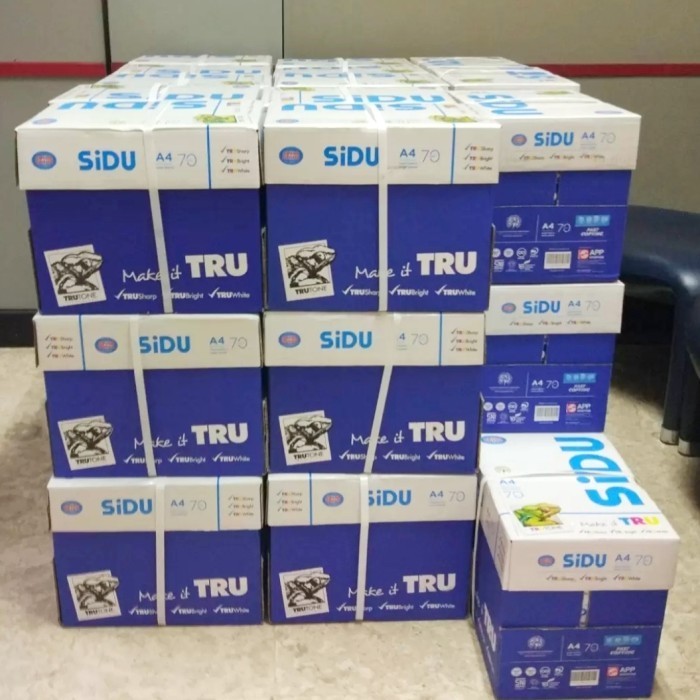 

Grab/Gojek Only Kertas Hvs F4/Folio & A4 70 Gram Sidu 1 Dus Isi 5 Rim