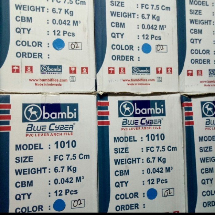 

Ordner Laf Folio Bambi 1010/Per Karton,Biru ,Hitam (Gojek/Grab)