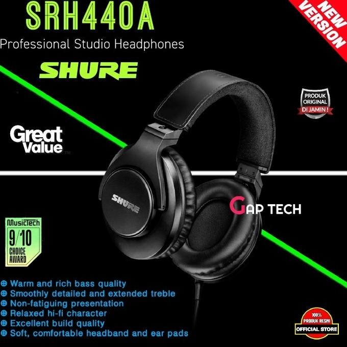 Shure SRH440A Headphone Studio Profesional Over-ear