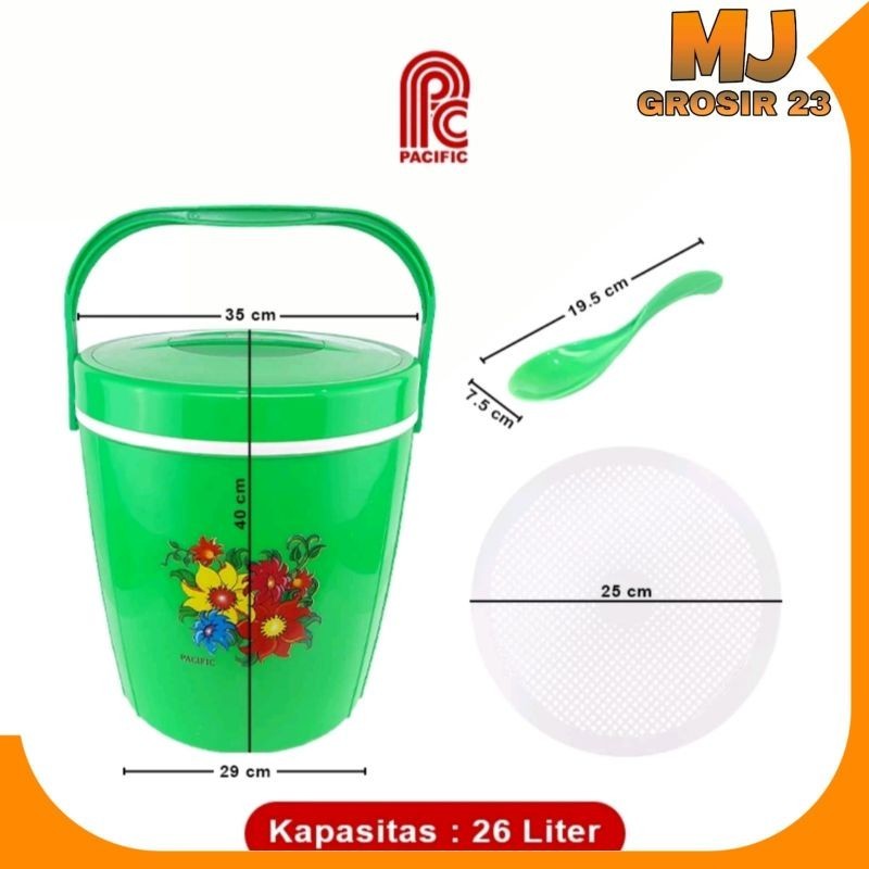 Pacific Rice Bucket / Termos Nasi Bekal Makanan 26 Liter