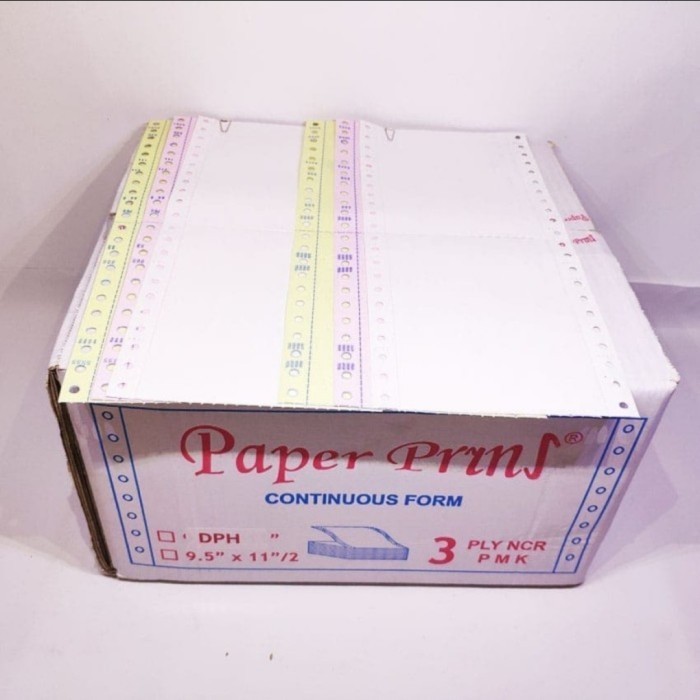 

Continuous Form 3 Ply 9,5 11/4 Wartel/Dph Paper Pryns