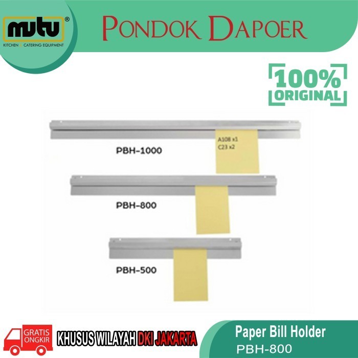 

Penjepit Kertas Menu Pesanan Restoran Paper Bill Holder Mutu Pbh-800