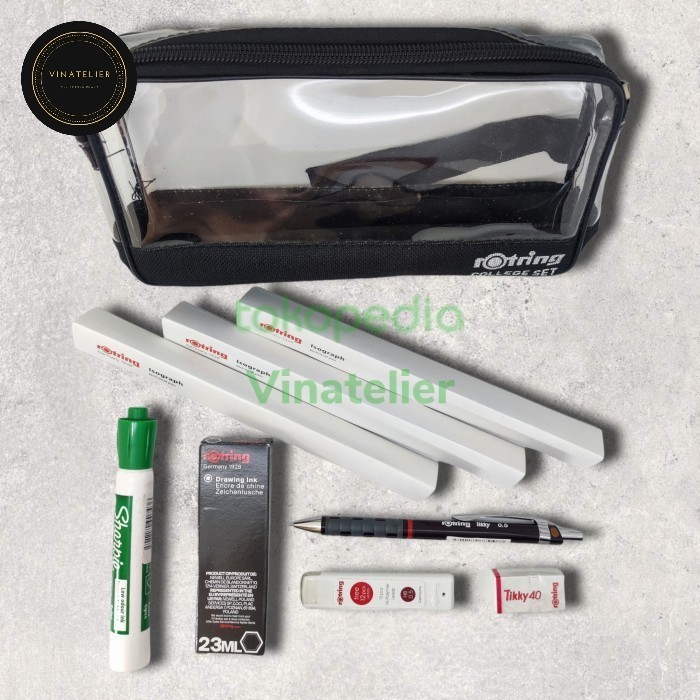 

Rotring Rapido Isograph College Set [ 0.2 / 0.3 / 0.5 ] Eco Pack