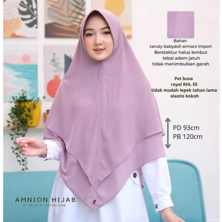 Hijab AMNION - KHIMAR SYARI ADEEVA AMNION - jilbab instan - bergo instan - hijab instan - kerudung