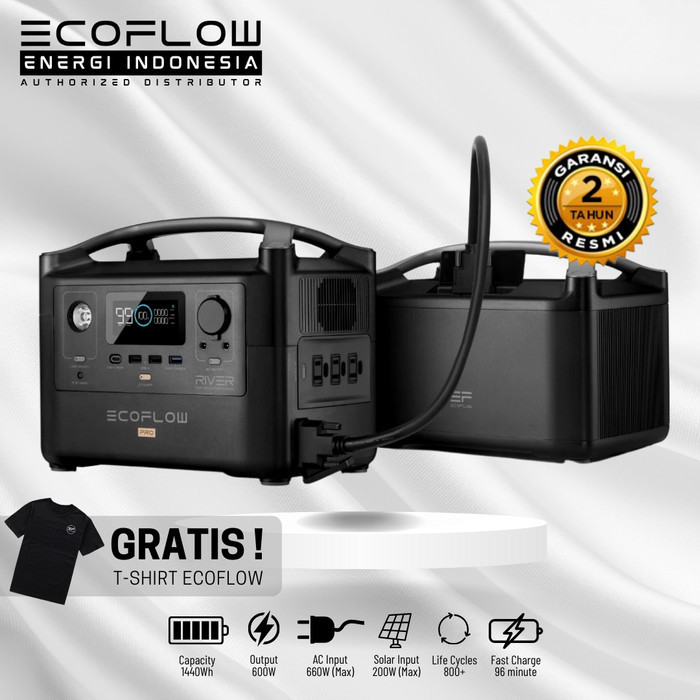 ECOFLOW RIVER PRO + EXTRA BATTERY Bundle 600W Portable Power Station promo